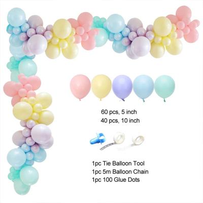 China 2021 Decoration New Product Christmas Birthday Party Decoration Supplies Marble Rainbow Latex Balloon Bag Gift Toy OEM for sale