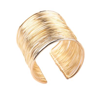 China Yttria Punk Multilayer Alloy Bracelet Open Wide Cuff Bangles for sale