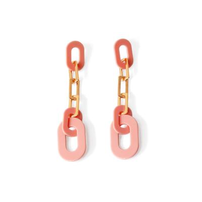 China Yttria Cute Geometric Acrylic Pink Earrings Novelty Earrings for sale