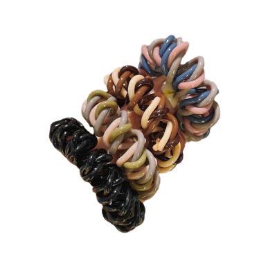 China Rope Three Twist Braid Hair Tie Telephone Hair Ties Based On Hair Accessories Style Rainbow Hair Geometry New for sale