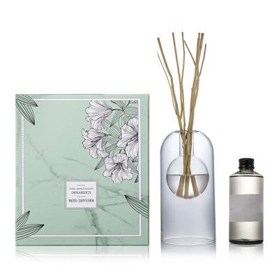 China Sustainable Luxury Customize Hotel Fragrance Oil Fragrance Fiber Rattan Flameless Stick 200ml Reed Diffuser Gift Set for sale