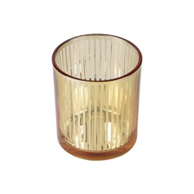 China Christmas Logo Custom Candle Holders Glass Cup For Home Decoration Classic Glass Cup For Candle for sale