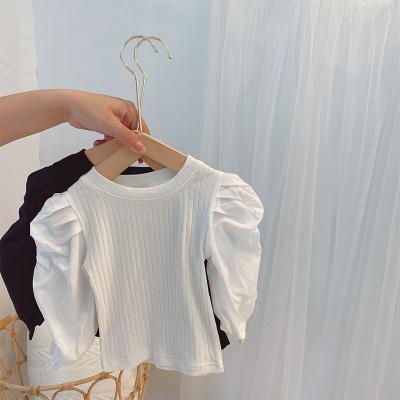 China Girls Anti-Shrink Blow Long Sleeve Autumn Style Baby Kids Fashion European American Children's Wear Soft Top for sale