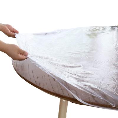 China Waterproof Oil Proof PVC Table Cover For Indoor Outdoor Patio Table Use Round for sale