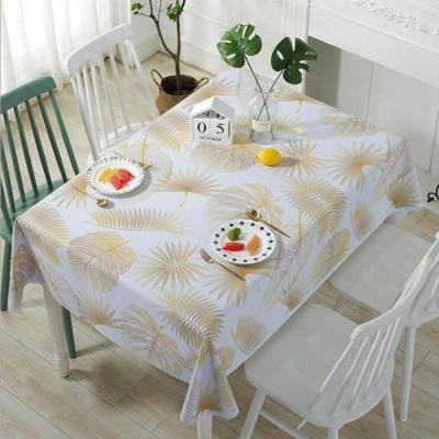 China European Waterproof PVC And Plastic Tablecloth Anti-hot Hotel Household Oilproof Large Round Table Cloth for sale