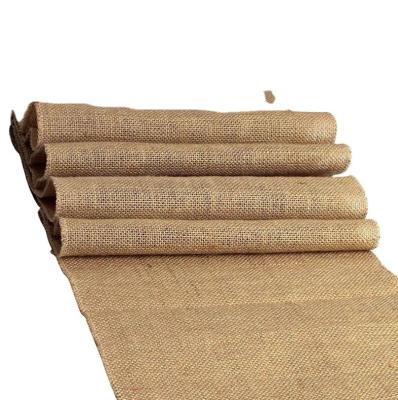 China Eco - Friendly Burlap Lace Up Hessian Natural Burlap Table Runner Wedding Decoration for sale