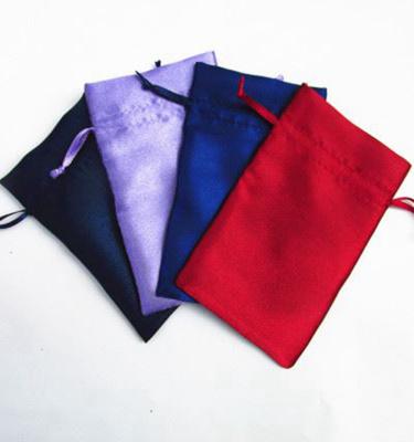 China Custom Jewellry Silk Printed Drawstring Fabric Dust Satin Bags Etc. with logo for sale