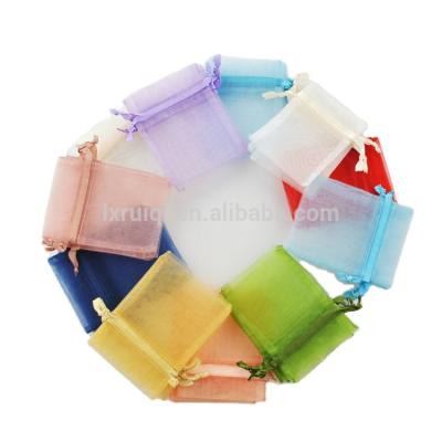 China Large Size Disposable Custom Printed Organza Bags 5x7 Inches With Drawstring for sale