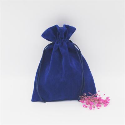 China Exquisite High Quality Recyclable Jewelry Gift Bag Customized Logo Small Drawstring Velvet Pouch for sale