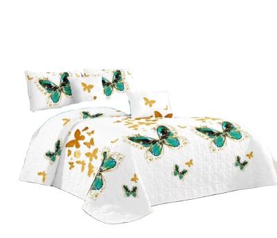 China Printing High Quality Amazon Hospital Home Bedspreads For Double Bed Comforter Set 3 Turkish Pieces for sale