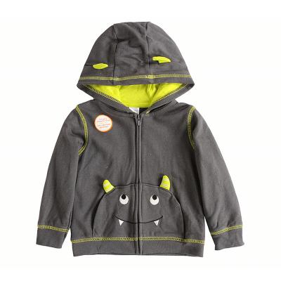 China wholesale 100% cotton fashion prints kid winter jackets with hoodies for sale