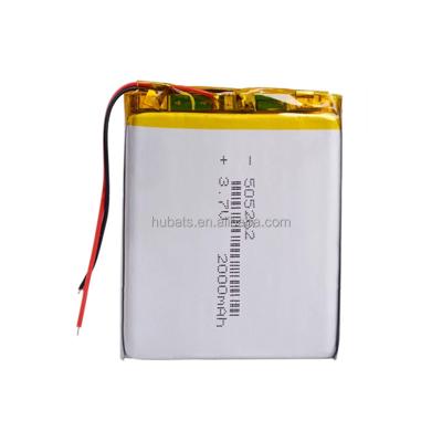 China Toys 505262 2000mAh 3.7v Lithium Polymer Li-PO Rechargeable Battery For Intercom Speaker PDA GPS Position for sale