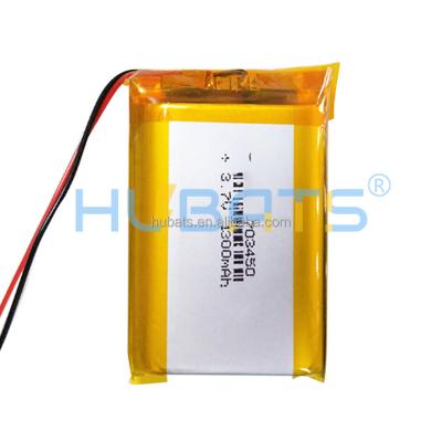 China Toys 703450 1300mAh 3.7v Lithium Polymer Rechargeable Battery Lipo 073450 Cell For LED Light Power Bank for sale