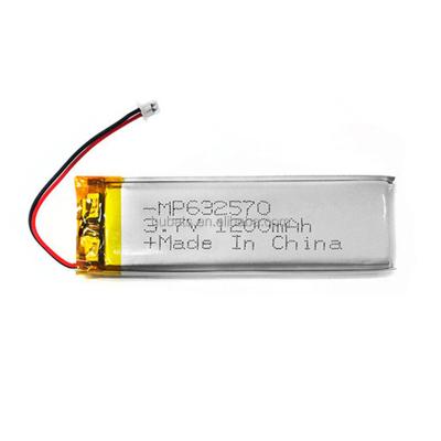 China Toys 632570 1200mAh 3.7v Lithium Polymer Rechargeable Battery Lipo Cell For Digital Device for sale