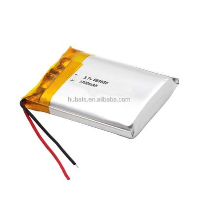 China Toys 883550 1700mAh 3.7v Li-polymer Rechargeable Battery 883650 Lipo Batteries Hubats Customized for sale