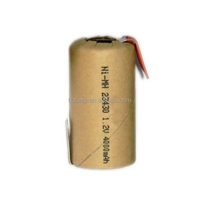 China Power Tools 4000mAh 1.2v SC Ni-MH Battery Sub C 10C High Drain Cell With Soldering Tags For RC Power Tools Car Boat for sale