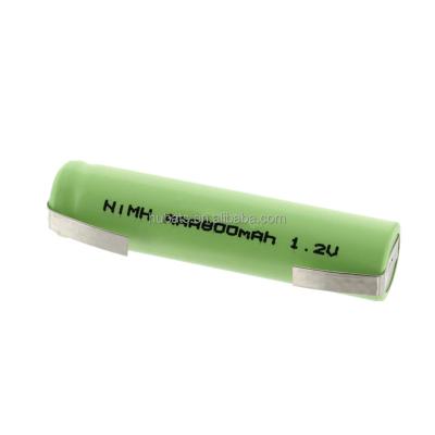 China Rechargeable Toys 1.2V AAA 800mAh Ni-MH Battery With Tags For Shavers Toys Radios Cameras for sale