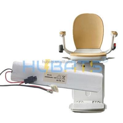 China Folklifts Electric Stair Lift Spare Ni-CD D 5000mAh 12v Rechargeable Battery For Acorn 180 Brooks Bison 80 Lift for sale