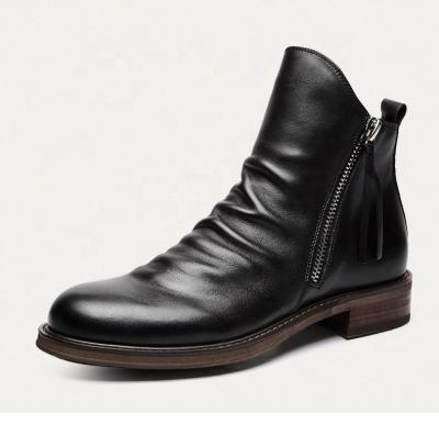 China 2022 Fashion Trend Custom Made European Vintage Design Men's Large Size Chelsea Boots Leather Working Boots Leather for sale