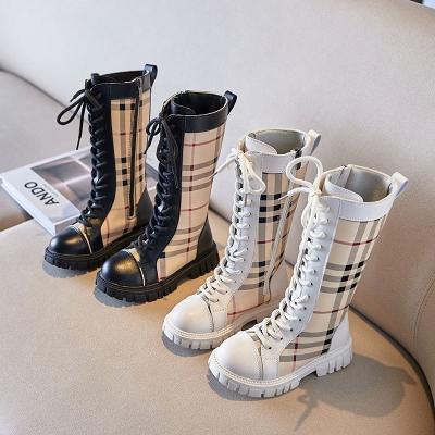 China Wholesale Unique Anti-odor Child Fashion Girls Autumn Knitting Long Leather Sock Shoes Martin Boots for sale