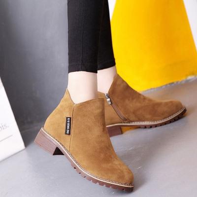 China Autumn Winter Breathable Suede Martin Boots Plush Fur Women Martin Boots Women Fashion Motorcycle Winter Boots Warm Boots for sale