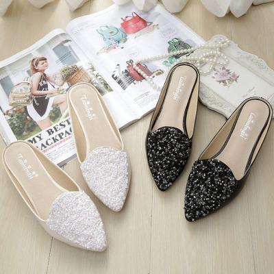 China Flatbed Ready To Ship Women Shoes Lady Flat Shoes Women White Flats Wedding for sale