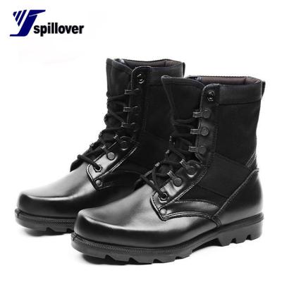 China Genuine Leather+Oxford Cloth Personal Equipment Safety Boots Outdoor Tactical Boots Hiking Boots for sale