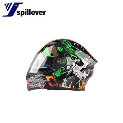 China New Design High Impact Hot Selling Full Face Helmet Double Resistance Sun Visors Flip Up Motorcycle Helmet for sale