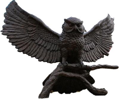 China Art Metal Large Modern Decoration Europe Customized Casting Art Sculpture Bronze Owl Sculpture Animal for sale