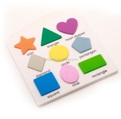 China 2020 Wholesale Soft Educational Baby Toy Silicone Kids Puzzle Game With Basic Shape 9pcs for sale