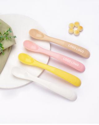 China Wholesale BPA Free Mini Food Grade Silicon Dipping Utensils Baby Silicone Spoon For Lunch for sale