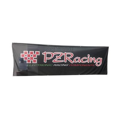 China custom printing fabric banner polyester flag banner mesh banner with grommets custom size for sale