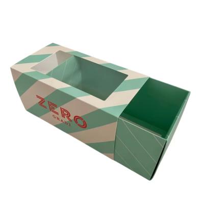 China Cardboard Biodegradable Paper Box For Socks Gift Box With Transparent PVC Clear Window for sale