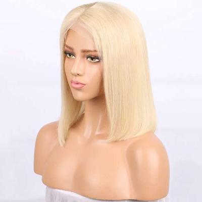 China 613 Blonde Wave 613 New Style Virgin Human Hair Bob Wig Silky Straight Lace Front Wig for sale