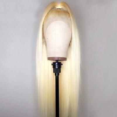 China Wholesale 100% Straight Virgin Haman Hair Wig Silky Straight Human Hair Top Wave Color #613 Full Lace Wig Blonde for sale