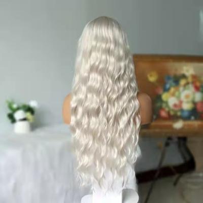 China Cheap Italian Fashion Beauty Best Quality Japanese Synthetic Lace Front Wig Fiber Price Glueless Wave Synthetic Wigs for sale