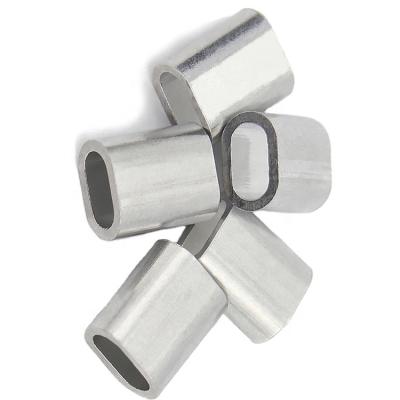 China 2mm 16mm 19mm 22mm 26mm 100mm DIN3093 Wire Rope Aluminum Crimp Sleeve Oval Aluminum Ferrule for sale