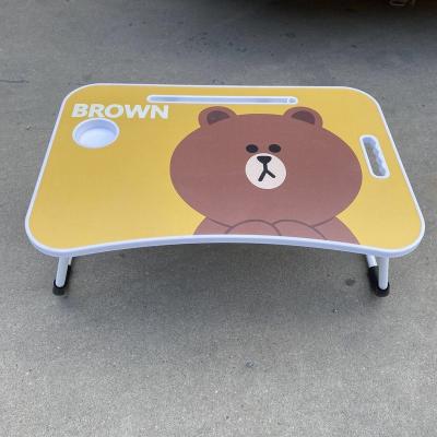 China Adjustable Portable Laptop Table Cartoon MDF Foldable Computer Desk (Height) On Bed for sale