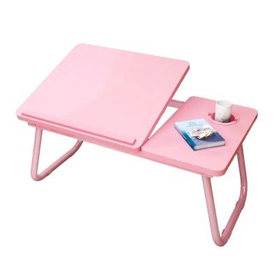 China MDF Adjustable Portable Laptop Table Foldable Computer Desk (Height) On Bed for sale