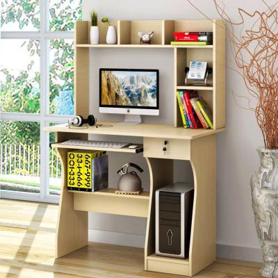 China Eco - Friendly Indoor Furniture Wooden Computer Table With Shelf Study Table for sale