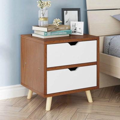 China Bedroom Bedside Table White Wooden Night Stand Eco - Friendly for sale