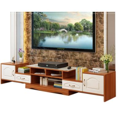 China Modern Universal Home Entertainment Media Center Brown Wood TV Stand Easy Installation Living Room Furniture Storage Console for sale