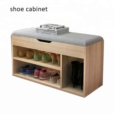 China 2 Layers Eco - Friendly Shoe Rack Cabinet With Cushion for sale