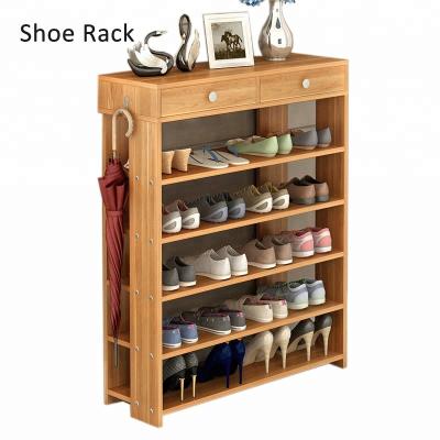 China Eco - Friendly Home Use 5 Tier General Purpose Furniture Wooden Shoe Rack for sale