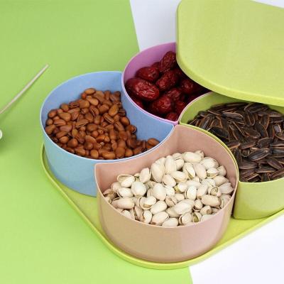 China Sustainable Cheap Plastic Fruit Dish Candy Tray Melon Seeds Tray for sale