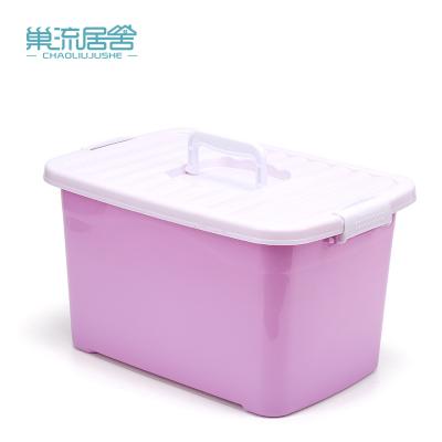 China Universal Viable Transparent 25L-200L Keyway Plastic Storage Box for sale