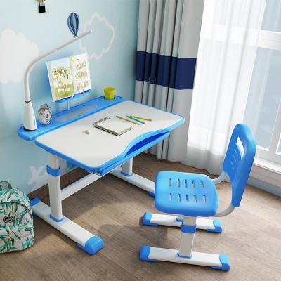 China Eco - Friendly Primary School Children Study Tables And Chairs Plastic Adjustable Study Desk And Chair School Sets for sale