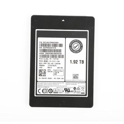 China Original Hard Disk PM863a 9W12R MZ7LM1T9HMJP0D3 2.5inch SFF 1.92TB 6Gb/S SATA RI Server Hard Drive SSD For Samsung/Dell for sale