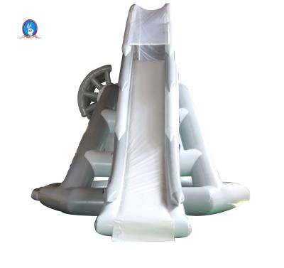 China 0.9mm inflatable dock slide boat use inflatable yacht slide yacht water slide for sale