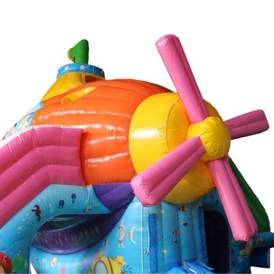 China inflatable water slide deep sea submarine model with swimming pool for for sale